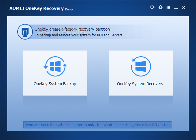 AOMEI OneKey Recovery Professional Crack